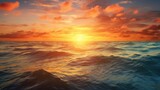 Beautiful sunrise or sunset over the sea.