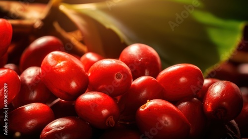 Cherry coffee, good quality red coffee beans.