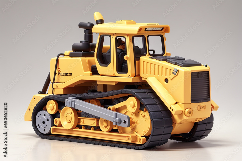 Toy bulldozer, generative AI image