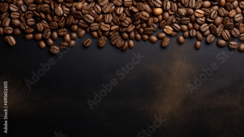 Vintage coffee cup on black background Copy space