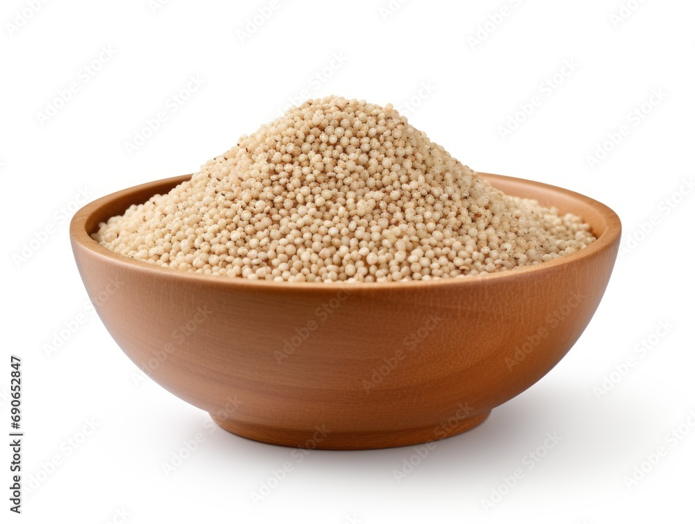 Cooked quinoa isolated on white background Cooked quinoa isolated on white background