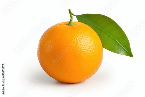 Orange fruit isolated on white background. Clipping path included for easy isolation. 