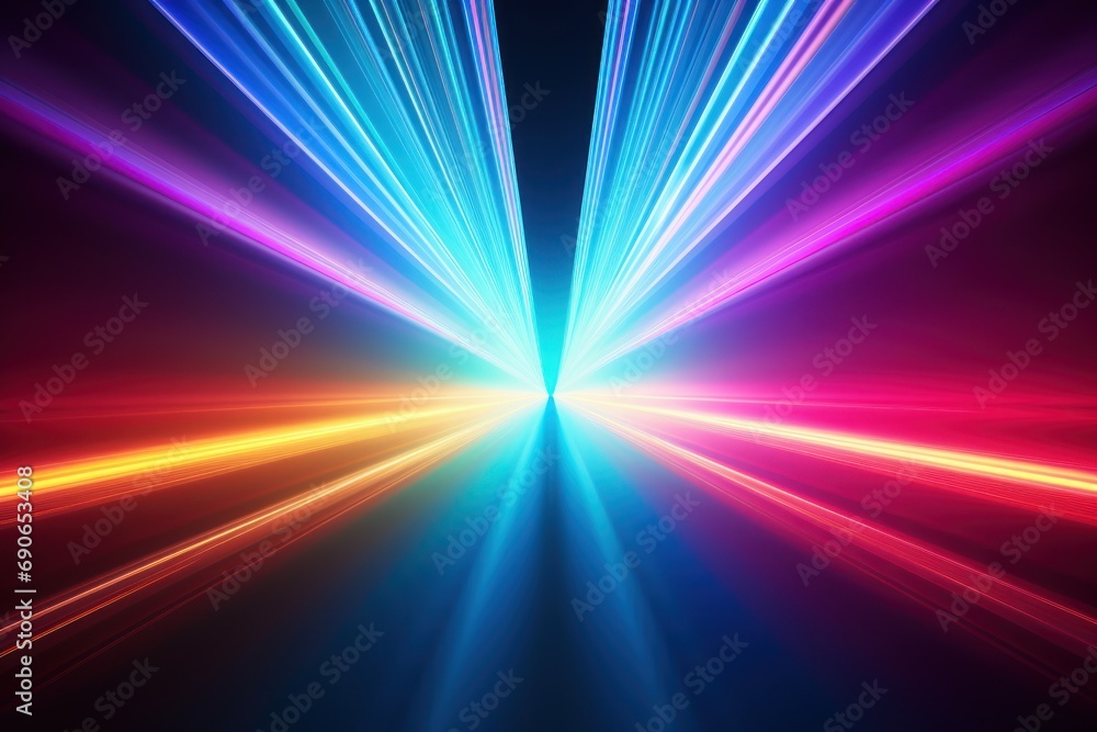 Abstract neon background in bright colors. colorful neon template light background live concert wall