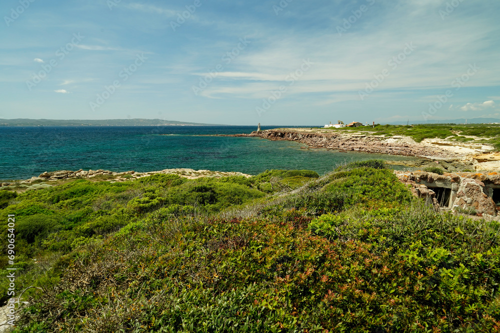 Le falesie di Nido Dei Passeri, Isola Sant'antioco. Sardegna, Italia