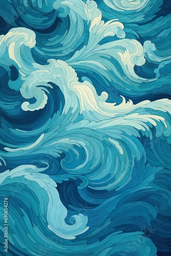 Swirling patterns reminiscent of ocean currents background