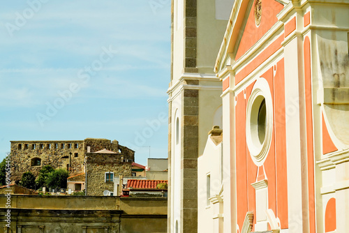 La Basilica di Sant'Antioco Martire nel borgo di Sant'Antioco. Sardegna, Italia photo