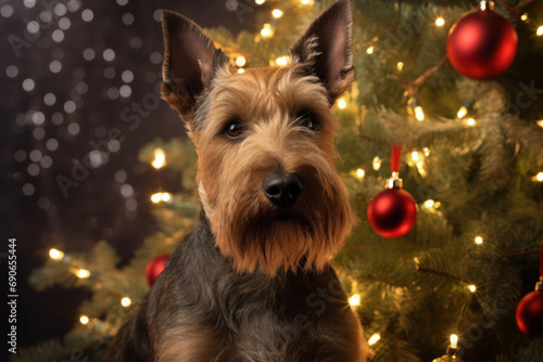 festive happy scotch terrier dog5