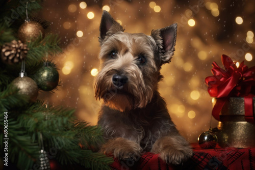 festive happy scotch terrier dog8