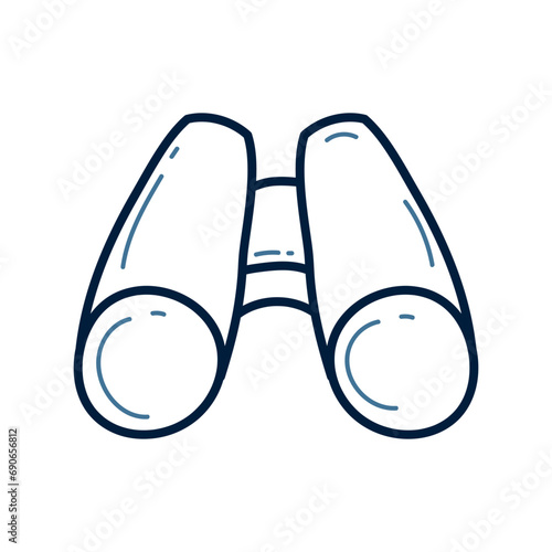 Hand drawn binoculars doodle line illustration.
binoculars doodle icon vector.