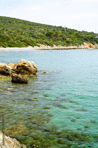Fototapeta Naklejka Na Ścianę i Meble -  Spiaggia e mare cristallino dell'isola di Sant'Antioco. Sardegna, Italia