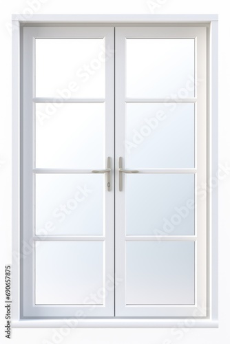 A plain background with a window isolated on white background