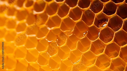 The yellow honeycomb texture has a honeycomb pattern © Tahir