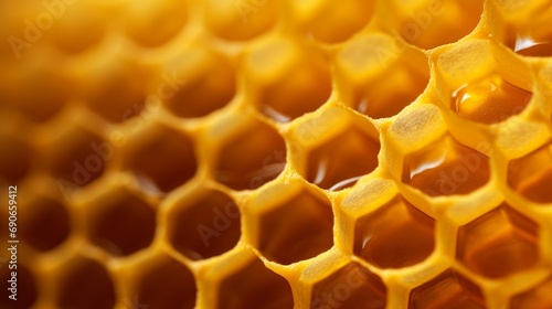 The yellow honeycomb texture has a honeycomb pattern