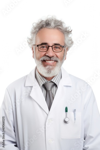 a portrait of a Pharmacist isolated on white