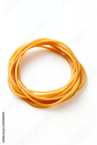 A rubber band on a plain background isolated on white background 