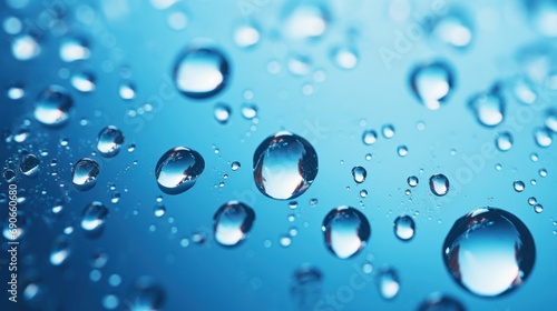 Wallpaper Mural water drops on a blue background Torontodigital.ca