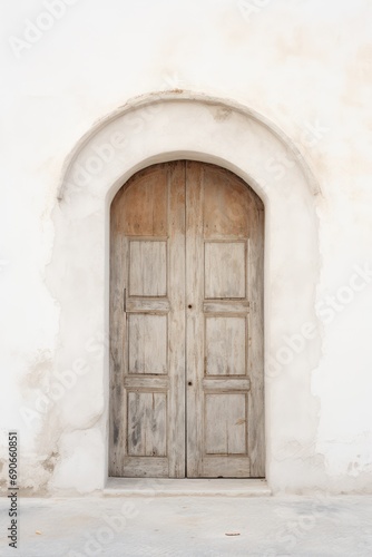 A simple, unadorned doorway isolated on white background © Celina