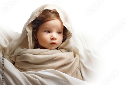 Baby Jesus isolated on white background