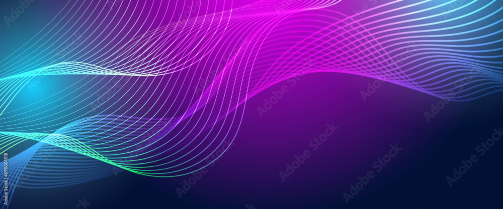 Blue and purple violet vector abstract wavy banners with line. Minimalist modern wavy concept for banner, flyer, card, or brochure cover Blue and purple violet vector abstract wavy banners with line. Minimalist modern wavy concept for banner, flyer, card, or brochure cover
