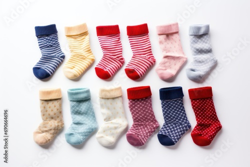 Baby socks isolated on white background