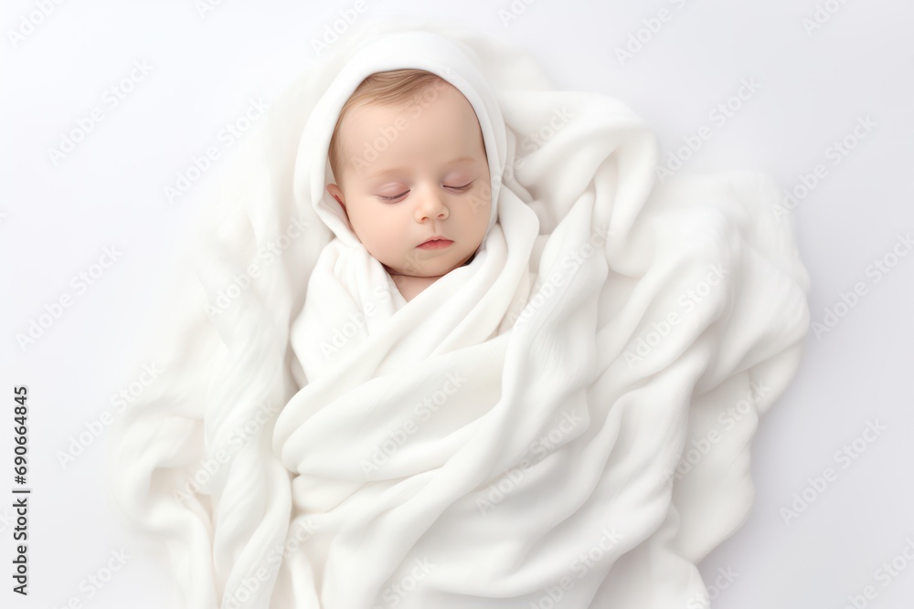 Baby blanket isolated on white background 