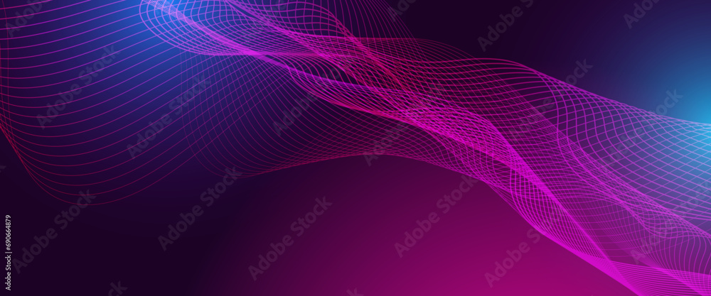 Blue and purple violet vector abstract technology modern wavy banner template design. Minimalist modern wavy concept for banner, flyer, card, or brochure cover Blue and purple violet vector abstract technology modern wavy banner template design. Minimalist modern wavy concept for banner, flyer, card, or brochure cover