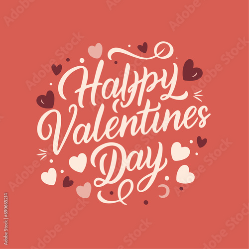 vector happy valentines day text lettering heart shape