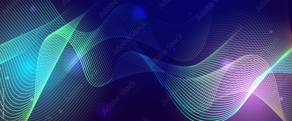 Blue and green vector abstract wavy banners with line. Minimalist modern wavy concept for banner, flyer, card, or brochure cover Blue and green vector abstract wavy banners with line. Minimalist modern wavy concept for banner, flyer, card, or brochure cover
