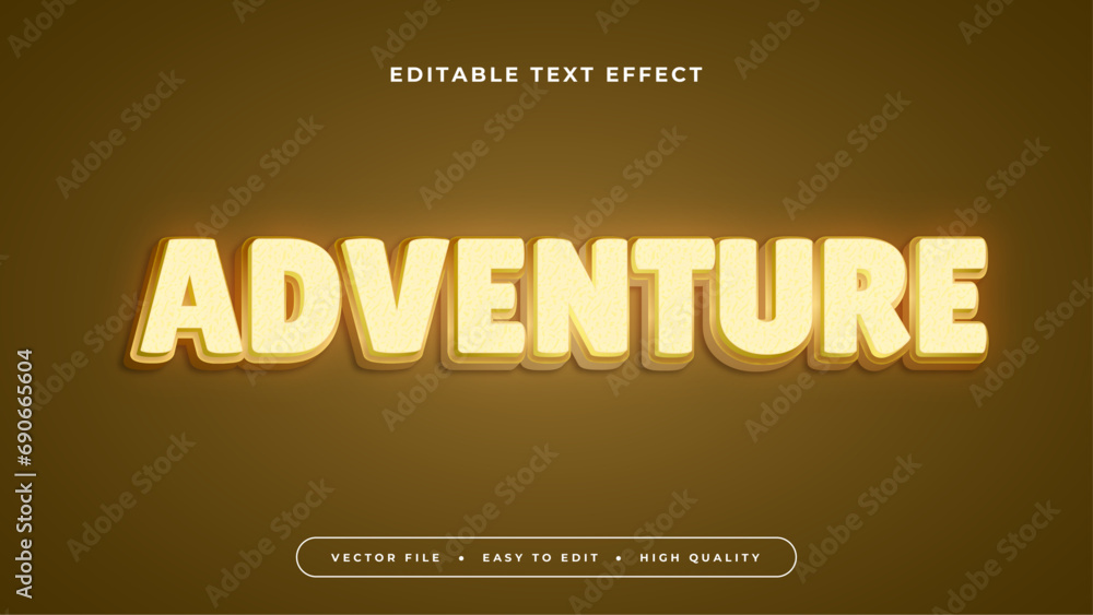Gold and brown adventure 3d editable text effect - font style