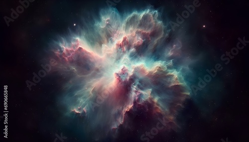 Illustration of a Nebula in Space