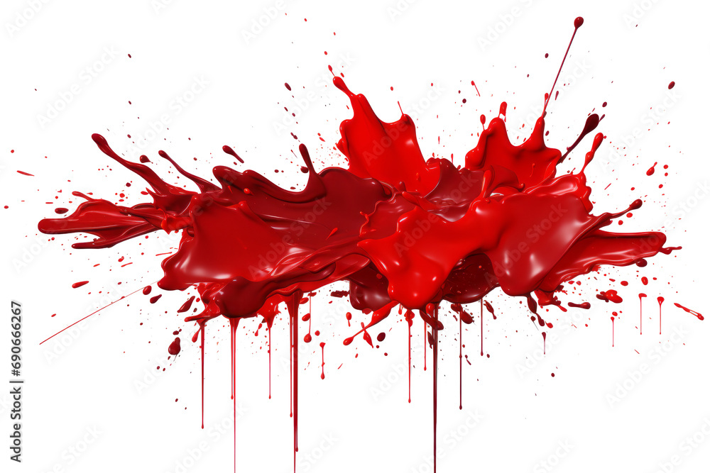Red paint splatter, splash, drips, simple minimal, flat vector, isolate on transparent background generative ai. Red paint splatter, splash, drips, simple minimal, flat vector, isolate on transparent background generative ai.