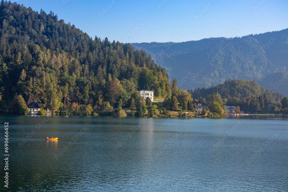 Landscape of Lake Bled  in Slovenia