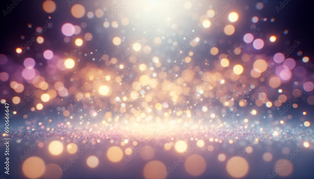Radiant lilac bokeh effect creating a whimsical holiday atmosphere. Generative AI