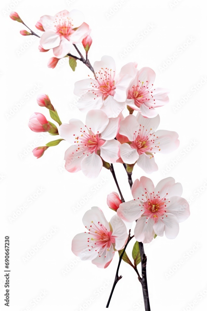 Blossoming isolated on white background