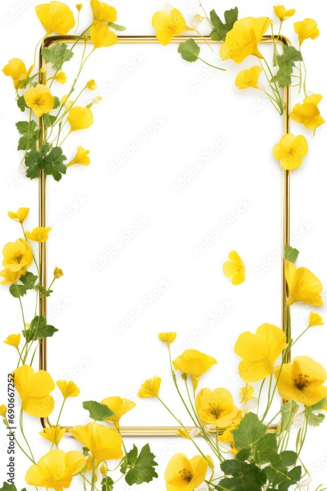 Buttercup Bliss Frame isolated on white background