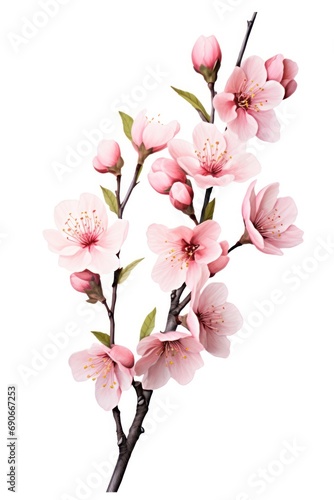 Blossoming isolated on white background 