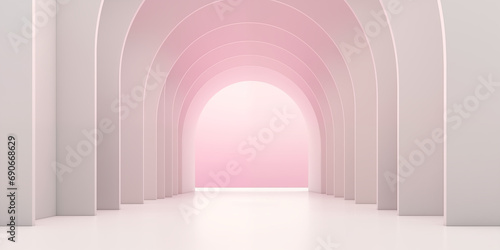pink minimal 3d podium stud...