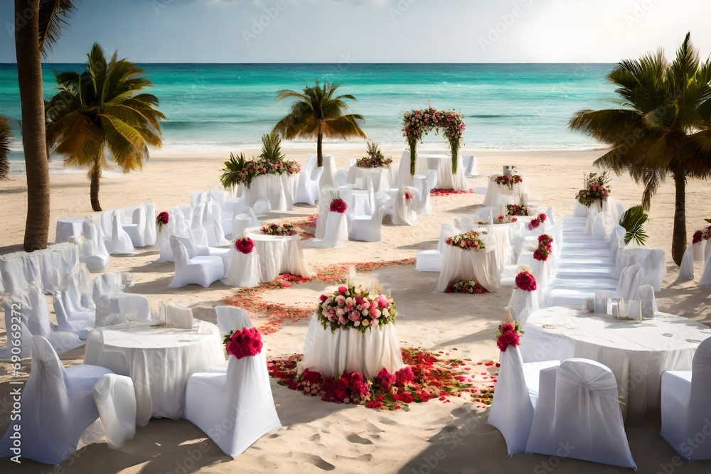 Wedding Setup on the beach.