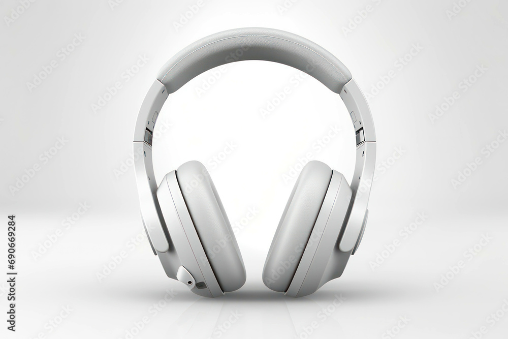 Technology musical device sound headset background white stereo audio studio modern head isolation equipment Technology musical device sound headset background white stereo audio studio modern head isolation equipment