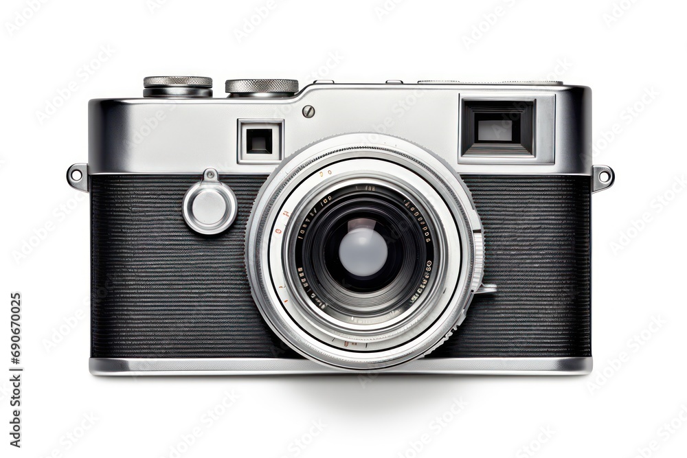Compact camera isolated on white background
