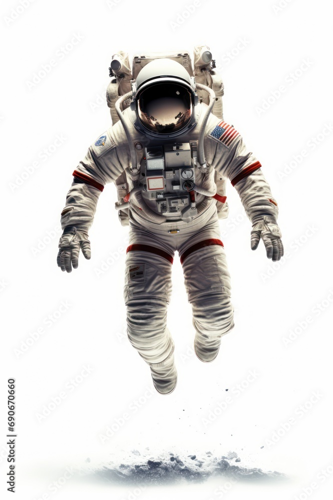 Cosmonaut isolated on white background