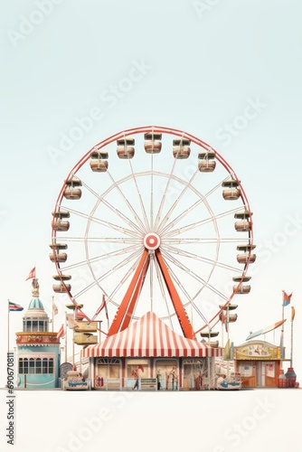 County fair isolated on white background 
