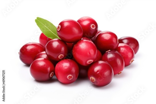 Cranberries isolated on white background 