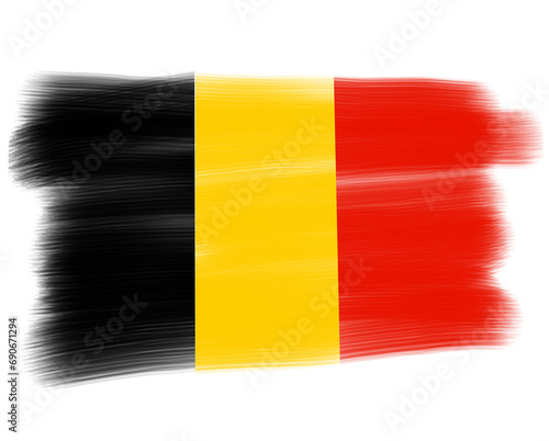 Obraz na plátně belgium flag with paint strokes