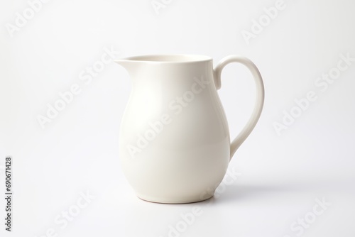 Creamer pitcher isolated on white background  photo