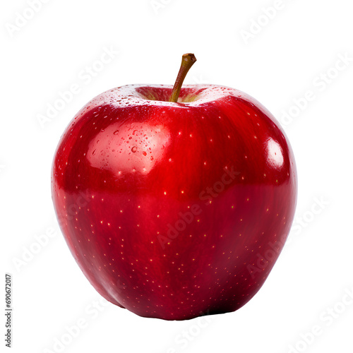 Red apple on transparent background PNG