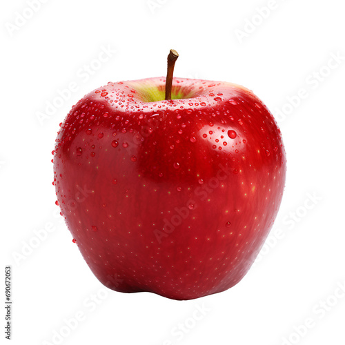 Red apple on transparent background PNG
