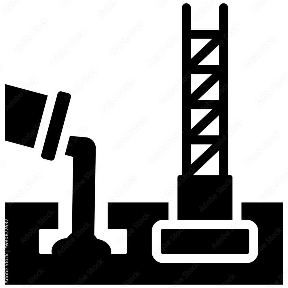 Obraz premium Building Foundation Icon