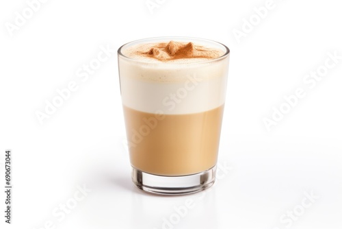 Eggnog Latte isolated on white background 