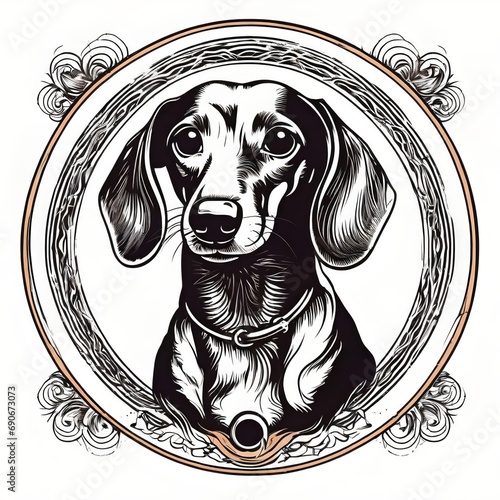 Animal Vector Illustration - dachshund  photo